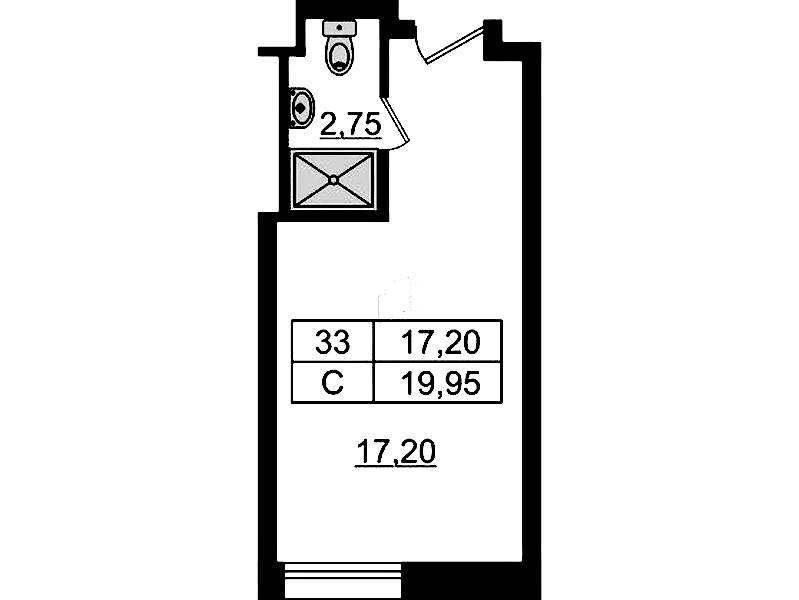 Квартира студия 19.95 м², 9/9 эт., Апарт-отель «Апарт отель Well»